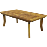 Стол обеденный раскладной серии BONGA (Бонга) 200/290см коричневого цвета из дерева ироко