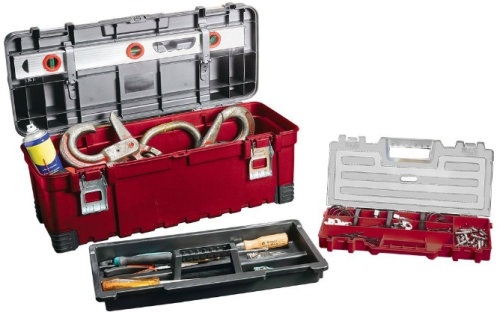 Ящик для инструментов MASTER PRO TOOLBOX 26(35,6L) красного цвета из пластика