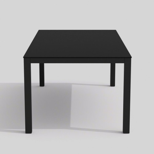 Обеденная группа CANA FESTA  каркас карбон / стол стекло 220 / ткань черная