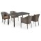 Комплект мебели MONIKA (Моника) T256A/Y350A коричневый со столом 140х90 на 4 персоны из искусственного ротанга