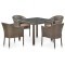 Комплект мебели MONIKA (Моника) T257A/Y350A коричневый со столом 90х90 на 4 персоны из искусственного ротанга