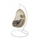 Кресло подвесное LAPERNA (Лаперна) КМ-2010 бежево-коричневое из плетеного натурального ротанга