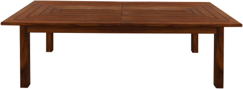 Стол обеденный раскладной серии DZHANGL OPTIC (Джангл Оптик) 270/340см коричневого цвета из дерева мербау