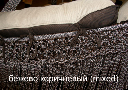 Кресло подвесное CARTAGENA (Картагена) ручной работы бежево-коричневое без каркаса