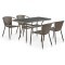 Комплект мебели серии MONIKA (Моника) T286/Y137C со столом 130х70 на 4 персоны коричневого цвета из плетеного искусственного ротанга