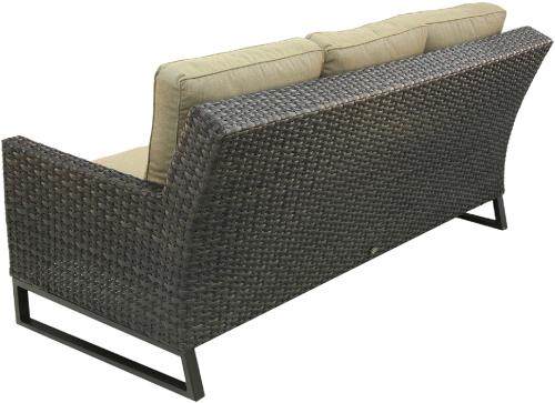 Лаунж зона серии AGIO DELMARI на 8 персон цвет коричневый с двумя трехместными диваном из плетеного искусственного ротанга
