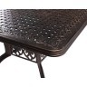 Стол обеденный серии VOLCANO-2 (Вулкан) размером 175х90 бронзового цвета из литого алюминия
