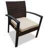 Кресло серии MILANO (Милано) из искусственного ротанга темно коричневое