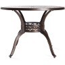 Стол обеденный серии VOLCANO (Вулкан) размером D90 бронзового цвета из литого алюминия