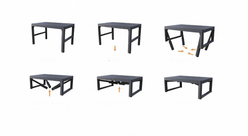Стол раскладной LYON RATTAN (Лион) размером 116x71 цвет капучино из пластика