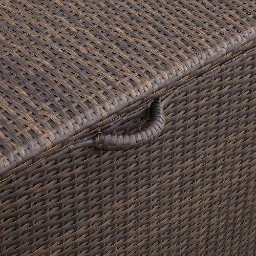 Ящик сундук для хранения подушек Lopes S (Лопес) 148х83х86 см из плетеного искусственного ротанга цвет коричневый