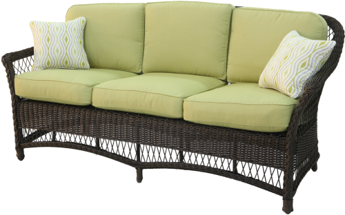 Лаунж зона серии AGIO MARIVA на 5 персон цвет коричневый с трехместным диваном из плетеного искусственного ротанга