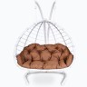 Подвесное кресло MATERA GRANDE двухместное коричневое из искусственного ротанга