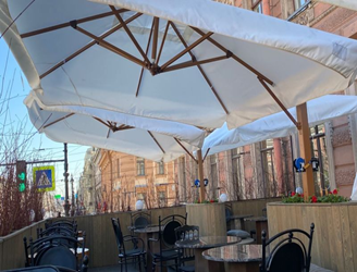 Зонт для кафе MAESTRO Double 3х3 с двойным куполом