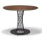 Стол обеденный ДИЕГО размером D100 столешница HPL цвет дуб подстолье металл