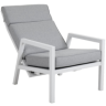 Кресло серии BELFORT (Бэлфорт) белое с регулируемой спинкой из алюминия