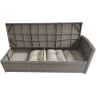 Комплект мебели угловой АЛБАНИЯ бежево-серый на 5 персон с местом для хранения подушек
