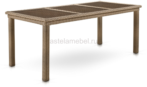 Комплект мебели SANTARA (Сантара) T365/S65B светло коричневый на 6 персон со столом 190х100 из искусственного ротанга