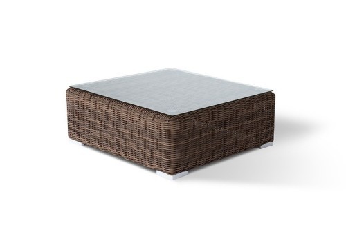 Комплект мебели угловой модульный серии ЛУНГО на 5-6 персон коричневый из искусственного ротанга