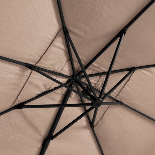 Садовый зонт ПАРМА 3х3 цвет капучино для кафе с боковой алюминиевой опорой