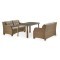 Комплект мебели серии SANTARA (Сантара) T51B/S51B на 4 персоны со столом 150х85 светло коричневого цвета из плетёного искусственного ротанга