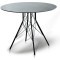 Стол обеденный КОНТЕ размером D70 столешница HPL цвет серый гранит подстолье сталь