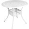 Стол обеденный серии FENIX (Феникс) размером D90 белого цвета из литого алюминия