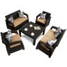 Комплект мебели YALTA COMPANY KVATRO SET (Ялта) темно коричневый из пластика под иск. ротанг