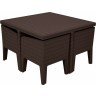 Комплект мебели COLUMBIA SET (Коламбия сет) на 5 персон коричневый из пластика под фактуру искусственного ротанга