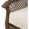 Лаунж зона серии AGIO VERANDA на 7 персон цвет коричневый с трехместным диваном из плетеного искусственного ротанга