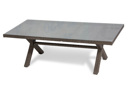 Стол обеденный CROSS MADISON (Кросс Мэдисон) размером 220х107 коричневый из искусственного ротанга