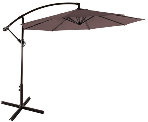 Садовый зонт МИЛАН D300 цвет шоколад для кафе с боковой алюминиевой опорой