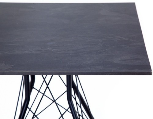 Конте интерьерный стол из HPL 70x70см, цвет серый гранит