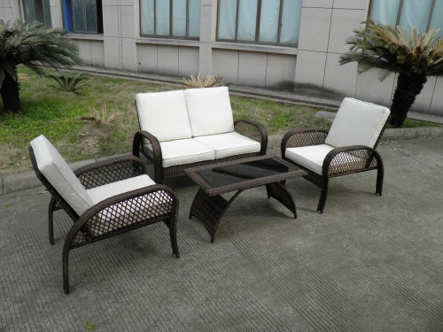 Комплект мебели КОЛМИ KM-0388 2 кресла, столик, диван из плетеного искусственного ротанга