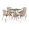 Комплект мебели VENTURA (Вентура) T706/Y480C со столом 70х70 на 4 персоны латте из искусственного ротанга