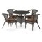 Комплект мебели MONIKA (Моника) T220CT/Y32A коричневый со столом D96 на 4 персоны из искусственного ротанга