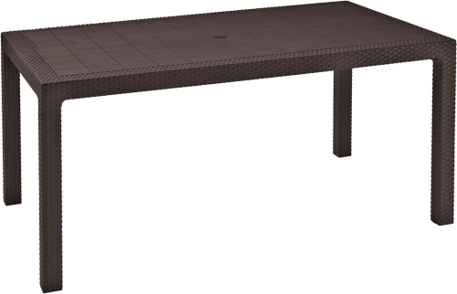 Комплект мебели КОРФУ РЕЛАКС МАКС (Corfu Relax Max) коричневый с угловым и двухместными диванами из пластика под фактуру ротанга