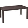 Комплект мебели КОРФУ РЕЛАКС МАКС (Corfu Relax Max) коричневый с угловым и двухместными диванами из пластика под фактуру ротанга
