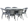 Стол обеденный 120х90 DECO (деко) серый из искусственного ротанга