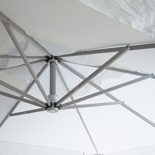 Зонт садовый BIZZOTTO 4х3 с базой серого цвета из алюминия