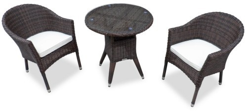 Комплект мебели серии WARSAW (Варсав) на 2 персоны со столом D70 из искусственного ротанга