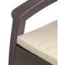 Комплект мебели КОРФУ ФИЕСТА (Corfu Fiesta) RF коричневый с двумя двухместными диванами и креслами из пластика под фактуру ротанга