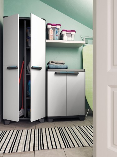 Шкаф Linear utility cabinet  пластиковый двухстворчатый с 3-мя полками с право