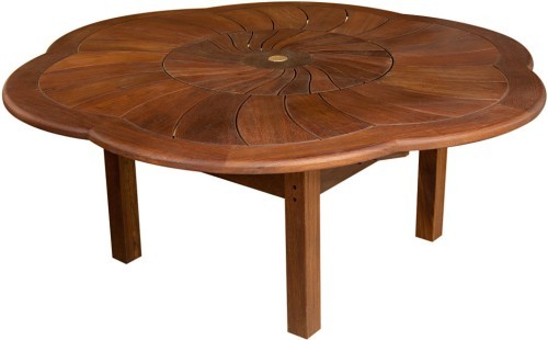 Стол обеденный серии JANDA коричневого цвета D188 см из дерева мербау
