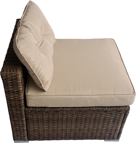 Комплект мебели обеденный угловой ЛАГУНА коричневый на 6-7 персон со столом 160х90 из искусственного ротанга