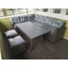 Комплект мебели угловой ДЖУДИ AFM-307G со столом 144х74 на 6 персон серый из искусственного ротанга