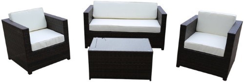Комплект мебели для отдыха MILANO (МИЛАНО) 0012 из плетеного искусственного ротанга цвет коричневый