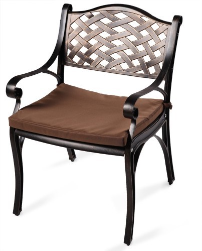 Кресло обеденное серии LION (Лион) бронзового цвета из литого алюминия