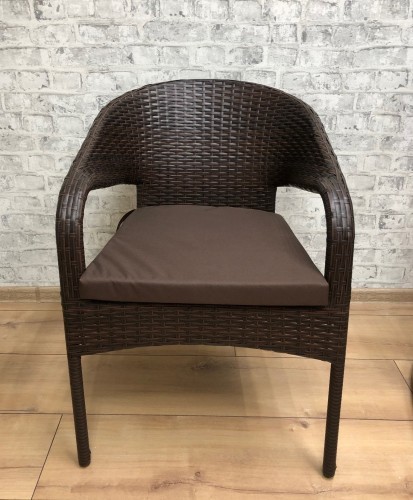 Кресло АЗАЛИЯ коричневое из искусственного ротанга