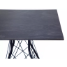 Стол обеденный КОНТЕ размером 63х63 серый гранит из HPL и стали